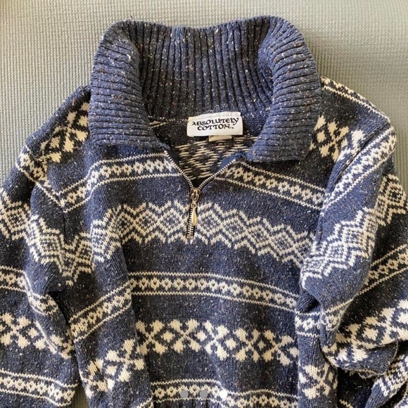 Absolutely Cotton Christmas Quarter Zip Sweater - Picture 3 of 3
